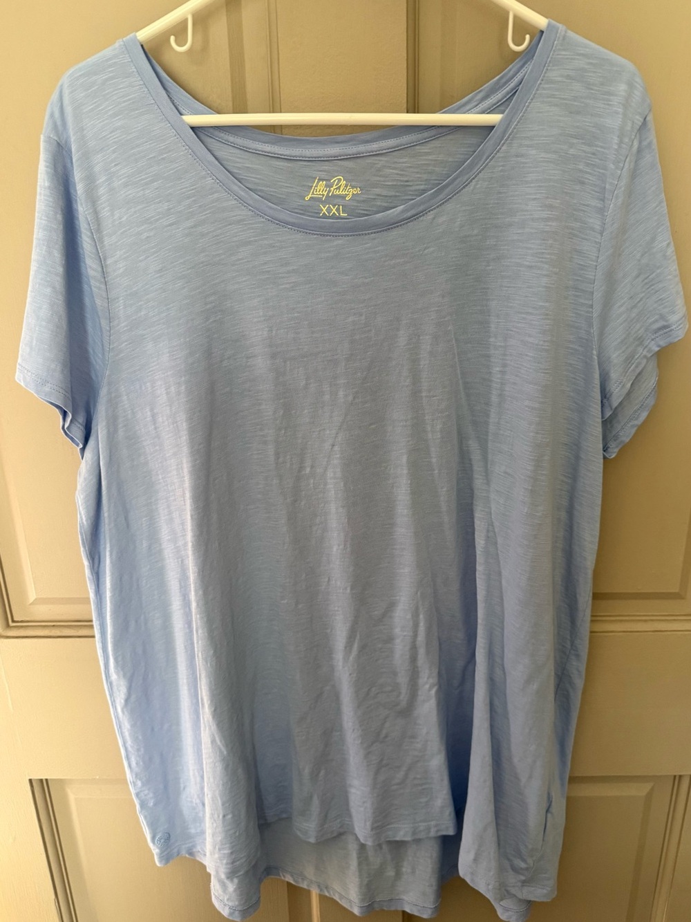 Lilly Pulitzer Light Blue Scoop Neck Short Sleeve Tee